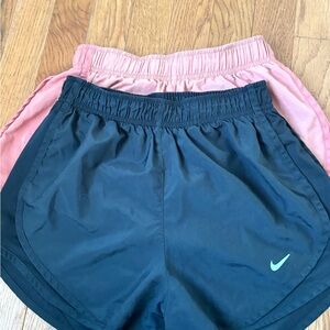 Nike Black and Pink Running Shorts